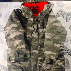 The Children's Place Camo Rain Coat EUC